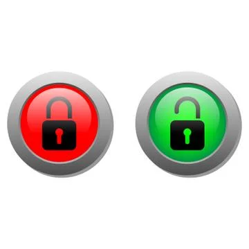 Lock buttons Stock Illustration