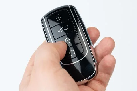 Lock car with key Stock Photos