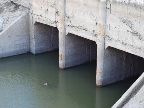 Lock the channel of irrigating system Foto stock