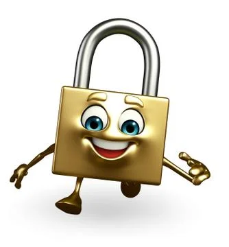 Lock character is running イラスト素材