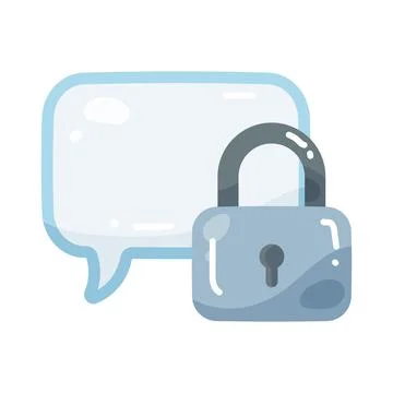 Lock chat 库存插图