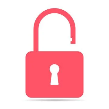 Lock classic design shadow icon, keyhole web button shape, secure vector illu Stock-Illustration