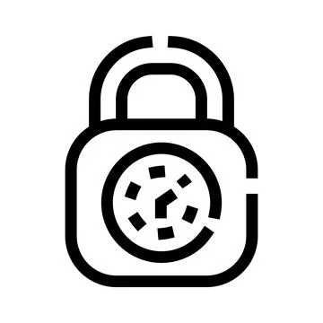 Lock with clock icon showing time limit security Stock Illustration