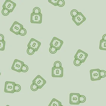 Lock close line seamless pattern イラスト素材