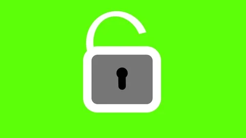 Lock closing animation, security concept green screen loop Stock Footage 72076389