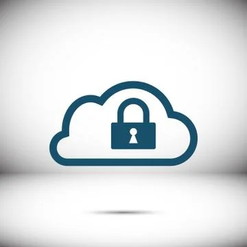 Lock cloud icon stock vector illustration flat design イラスト素材