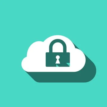 Lock cloud icon stock vector illustration flat design イラスト素材