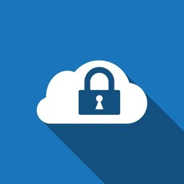 Lock cloud icon stock vector illustration flat design イラスト素材
