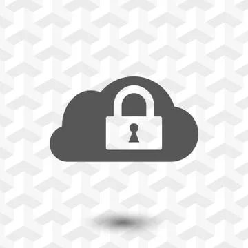 Lock cloud icon stock vector illustration flat design イラスト素材