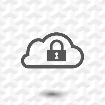 Lock cloud icon stock vector illustration flat design イラスト素材