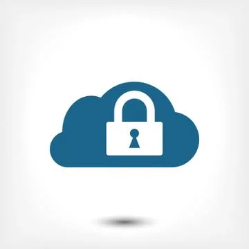 Lock cloud icon stock vector illustration flat design Stock-Illustration
