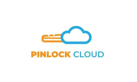 LOCK CLOUD LOGO with modern concept -- key, lock Stock Illustration