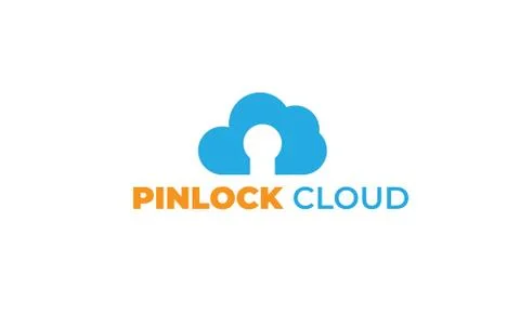LOCK CLOUD LOGO with modern concept -- key, lock Illustrazione stock
