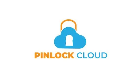 LOCK CLOUD LOGO with modern concept -- key, lock Illustrazione stock