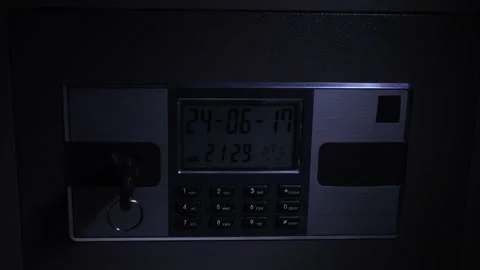 Lock Code On A Closed Safe,Secure Password Pad Numbers 스톡 동영상 277592717