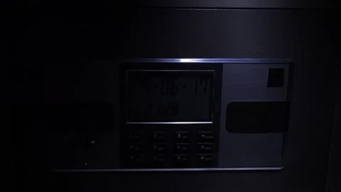 Lock Code On A Closed Safe,Secure Password Pad Numbers Stock Footage 277592731