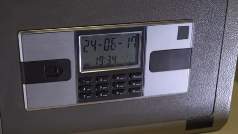 Lock Code On A Closed Safe,Secure Password Pad Numbers 스톡 동영상 277593024