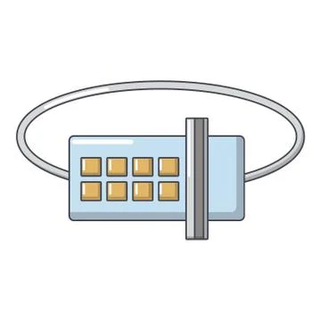 Lock code icon, cartoon style Stock Illustration