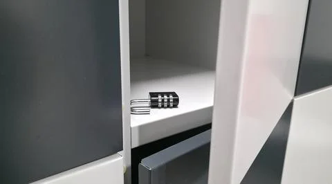 A lock with a code mechanism. Protection of personal belongings using a lock Stock Photos