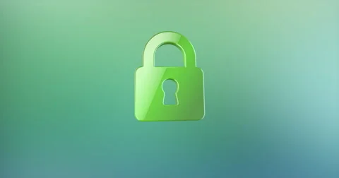 Lock Color 3d Icon Video stock 66577392