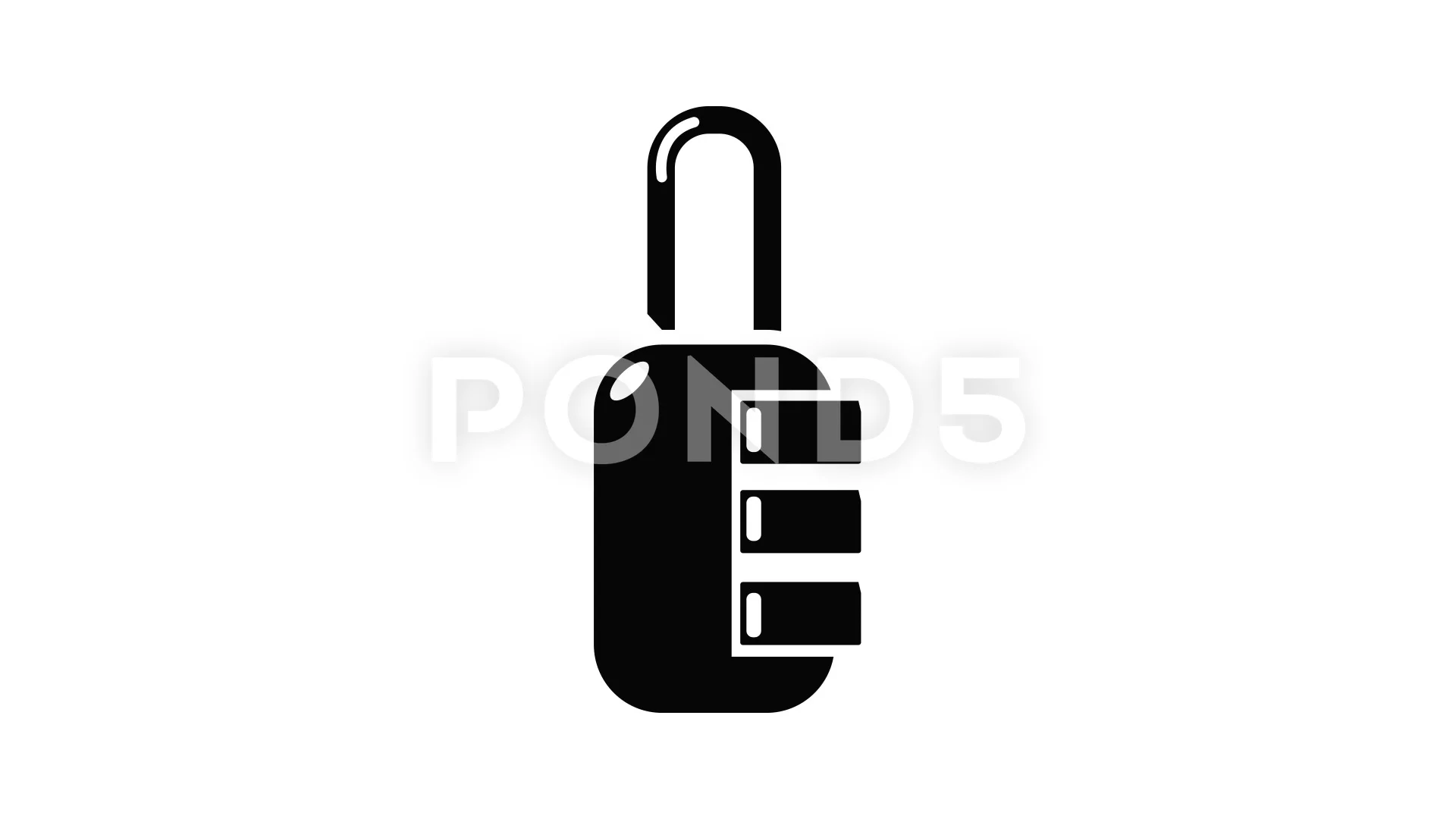 Lock combination icon animation | Stock Video | Pond5