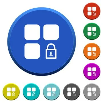 Lock component beveled buttons Stock Illustration