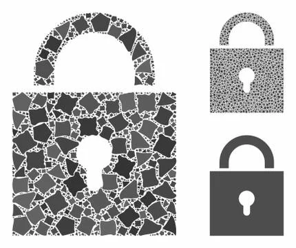 Lock Composition Icon of Joggly Items Stockillustratie