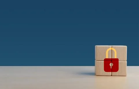 Lock concept, padlock icon with empty space. business concept Stock Photos