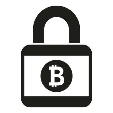 Lock crypto data icon simple vector. Block chain Stock Illustration