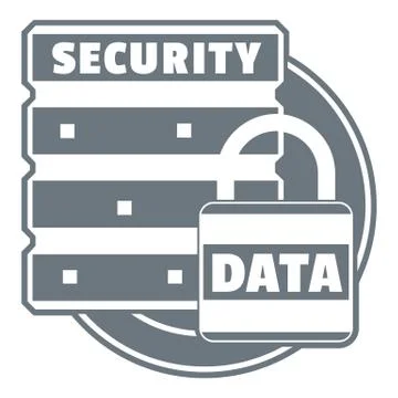 Lock data security logo, simple style Stock Illustration