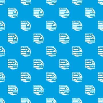 Lock data security pattern seamless blue Stock Illustration