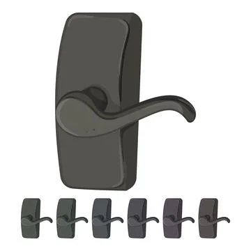 Lock door handle cartoon vector graphic Stock Illustration