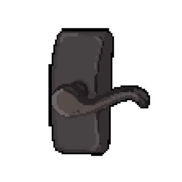 Lock door handle pixel art vector illustration Illustration