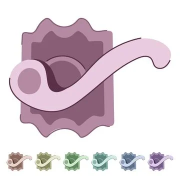 Lock door handle vector cartoon graphic Illustration