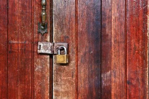 Lock the door. Stock Photos