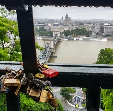 Lock down with group of locks Stock Photos