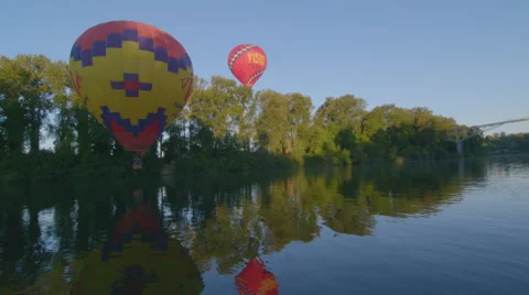 Lock down of hot air balloons Stock Footage 59831019