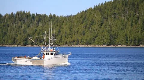 A lock down of a small fishing boat Stock Footage 10745530