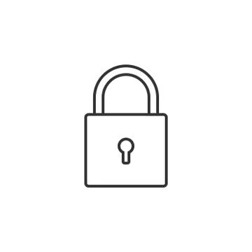 Lock, Encryption icon. Vector illustration, flat design. Stock Illustration