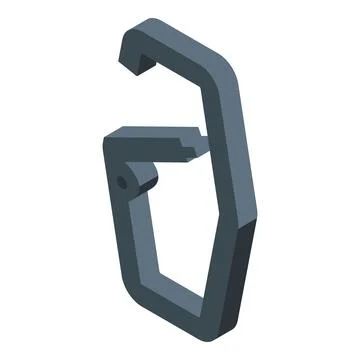 Lock equipment icon isometric vector. Silver adventure Stock Illustration