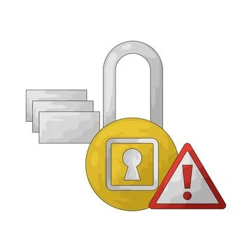 Lock error illustration 스톡 일러스트