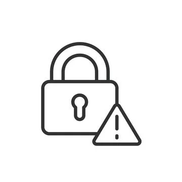 Lock errors, icon in line design. Lock, errors, security, password, access Stock Illustration