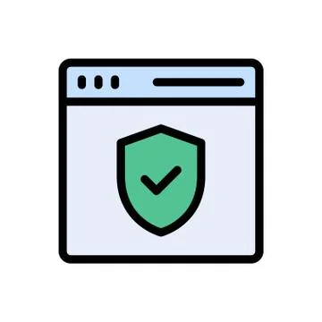 Lock flat color icon Illustrazione stock