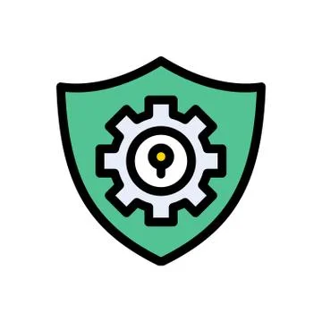 Lock flat color icon Stock Illustration