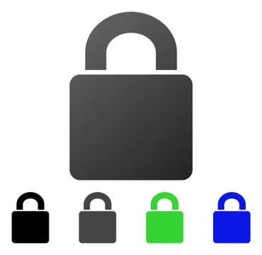 Lock Flat Gradient Icon Stock Illustration