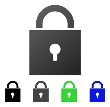Lock Flat Gradient Icon Stock Illustration