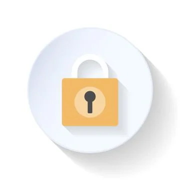 Lock flat icon Illustrazione stock
