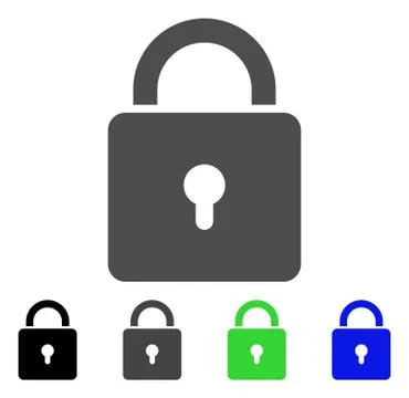 Lock Flat Icon Stockillustratie
