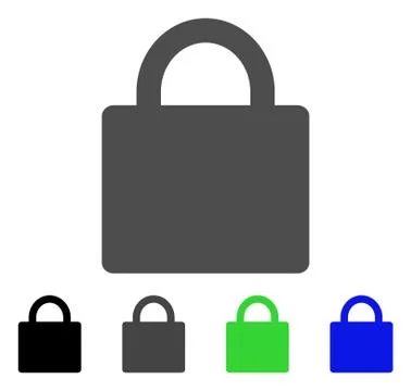 Lock Flat Icon Stock Illustration