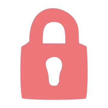 Lock flat icon. Padlock vector illustration isolated on white. Stock Illustration